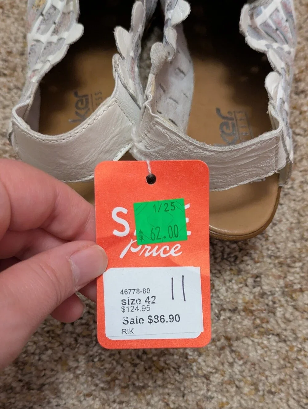 NWT Rieker Sina Multi Color Kitten Heels 40